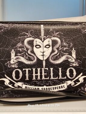 Lettoria Othello Clutch Wristlet. A Gothic Design with Snakes, Candles, Dagger